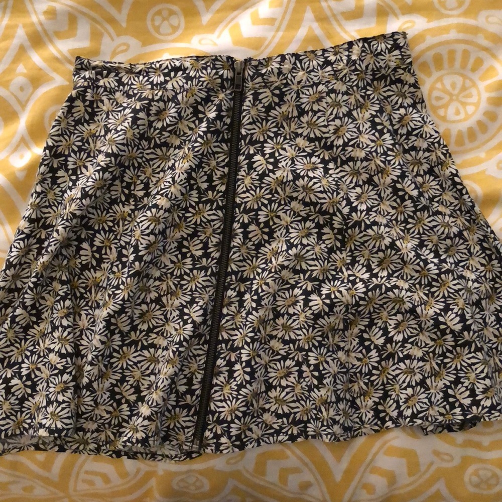 urban outfitters floral zip up skirt.